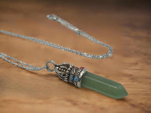 Load image into Gallery viewer, Green Aventurine Healing Crystal Point Necklace