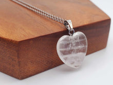 Load image into Gallery viewer, Elegant Heart-Shaped Clear Quartz Necklace - Perfect Daily Accessory