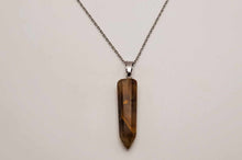 Load image into Gallery viewer, Elegant Silver Tone Agate Point Necklace Gift for him Gift for her