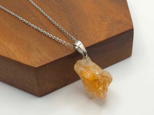 Load image into Gallery viewer, Natural Handmade Crystal Silver Citrine Necklace Raw Stone