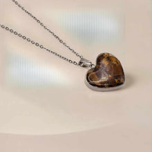 Load image into Gallery viewer, Radiant Tiger Eye Heart Necklace: A Symbol of Strength and Beauty