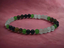 Load image into Gallery viewer, Harmonious Energies Bracelet - Moldavite, Black Obsidian, Rose Quartz, Tiger Eye