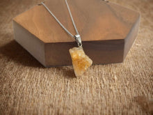 Load image into Gallery viewer, Natural Handmade Crystal Silver Citrine Necklace Raw Stone