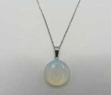 Load image into Gallery viewer, Ethereal Opal Crystal Necklace - 18 Inches, Silver Tone
