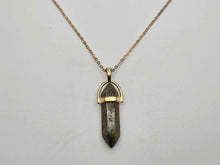 Load image into Gallery viewer, Natural Unakite Handmade Point Necklace Hexagon Chain Pendant Necklace