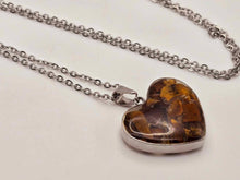 Load image into Gallery viewer, Radiant Tiger Eye Heart Necklace: A Symbol of Strength and Beauty
