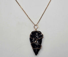 Load image into Gallery viewer, Elegant Black Tourmaline Crystal Necklace - 18 Inches, Gold Tone