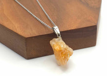 Load image into Gallery viewer, Natural Handmade Crystal Silver Citrine Necklace Raw Stone