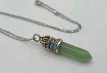 Load image into Gallery viewer, Green Aventurine Healing Crystal Point Necklace