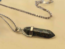 Load image into Gallery viewer, Natural Unakite Handmade Point Necklace Hexagon Chain Pendant Necklace