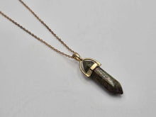 Load image into Gallery viewer, Natural Unakite Handmade Point Necklace Hexagon Chain Pendant Necklace