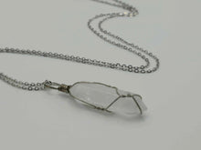 Load image into Gallery viewer, Clear Quartz Handmade Point Necklace Hexagon Chain Pendant