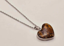 Load image into Gallery viewer, Radiant Tiger Eye Heart Necklace: A Symbol of Strength and Beauty