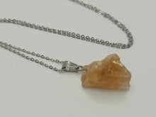 Load image into Gallery viewer, Natural Handmade Crystal Silver Citrine Necklace Raw Stone