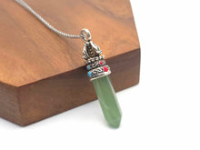 Load image into Gallery viewer, Green Aventurine Healing Crystal Point Necklace