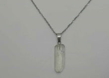 Load image into Gallery viewer, Clear Quartz Handmade Point Necklace Hexagon Chain Pendant Silver