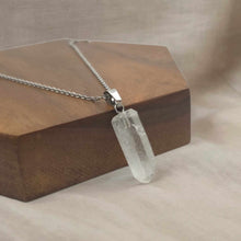 Load image into Gallery viewer, Clear Quartz Handmade Point Necklace Hexagon Chain Pendant Silver