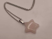 Load image into Gallery viewer, Radiant Rose Quartz Star Necklace - Silver Tone For Every Occasion