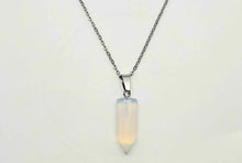 Load image into Gallery viewer, Elegant Opalite Point Necklace in Silver Tone - 18 Inches Crystal gifts