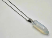 Load image into Gallery viewer, Elegant Opalite Point Necklace in Silver Tone - 18 Inches Crystal gifts