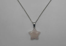 Load image into Gallery viewer, Radiant Rose Quartz Star Necklace - Silver Tone For Every Occasion