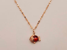 Load image into Gallery viewer, Elegance in Motion: Golden Fish Carnelian Necklace