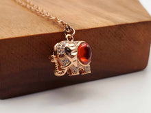 Load image into Gallery viewer, Daily Necklace: 18-Inch Carnelian Elephant Pendant – Stylish Gift for Her