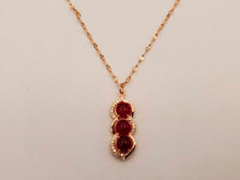 Load image into Gallery viewer, Radiant Elegance: 18-Inch Gold Tone Carnelian Necklace 3 beads