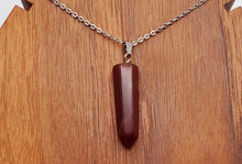 Load image into Gallery viewer, Elegant Silver Tone Carnelian Point Necklace - Daily Necklace