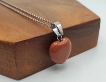 Load image into Gallery viewer, Elegant Heart-Shaped Gold Sandstone Necklace - Perfect for Daily Wear
