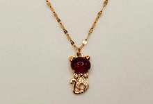 Load image into Gallery viewer, Daily Necklace: 18-Inch Carnelian Kitty Pendant - Perfect Gift for Her