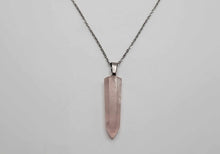 Load image into Gallery viewer, Ethereal Rose Quartz Point Necklace Gift for him Gift For her 18 Inches