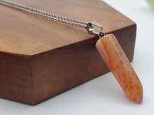 Load image into Gallery viewer, Elegant Silver Tone Carnelian Point Necklace - Daily Necklace