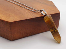 Load image into Gallery viewer, Elegant Silver Tone Agate Point Necklace Gift for him Gift for her