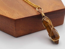 Load image into Gallery viewer, Elegant 18-Inch Tiger Eye Point Necklace - Perfect for Daily Wear