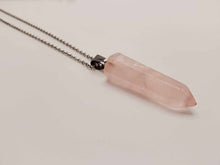Load image into Gallery viewer, Ethereal Rose Quartz Point Necklace Gift for him Gift For her 18 Inches