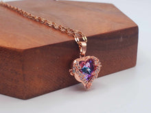Load image into Gallery viewer, Elegant 18-Inch Rose Gold Heart Pendant Necklace: A Timeless Gift for Her