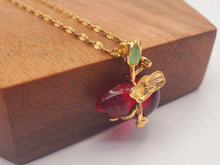 Load image into Gallery viewer, Carnelian Pendant Necklace Gold Tone Powerful Crystal Necklace