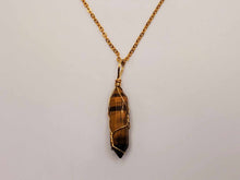 Load image into Gallery viewer, Elegant 18-Inch Tiger Eye Point Necklace - Perfect for Daily Wear
