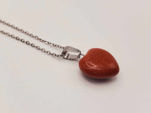 Load image into Gallery viewer, Elegant Heart-Shaped Gold Sandstone Necklace - Perfect for Daily Wear