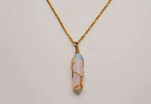 Load image into Gallery viewer, Opal Wire Wrapped Necklace: Daily Wear, Perfect Gift for Her or Him Opalite