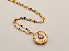 Load image into Gallery viewer, Elegant Greek Pendant Necklace: 18-Inch Rose Gold Beauty A Stylish Statement Piece