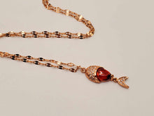 Load image into Gallery viewer, Daily Necklace: 18-Inch Carnelian Necklace with Stylish Fish Pendant - Perfect Gift for Her