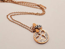 Load image into Gallery viewer, Elegance Redefined: Bute Bee Pendant Necklace in Rose Gold Tone