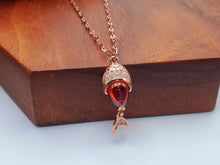 Load image into Gallery viewer, Daily Necklace: 18-Inch Carnelian Necklace with Stylish Fish Pendant - Perfect Gift for Her