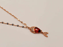 Load image into Gallery viewer, Daily Necklace: 18-Inch Carnelian Necklace with Stylish Fish Pendant - Perfect Gift for Her