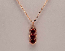 Load image into Gallery viewer, Radiant Elegance: 18-Inch Gold Tone Carnelian Necklace 3 beads