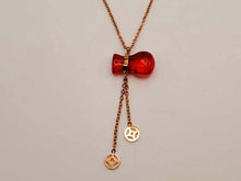 Load image into Gallery viewer, Radiant Elegance: Gold Tone Carnelian Necklace Bag Pouch