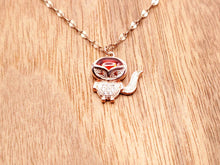 Load image into Gallery viewer, Cute Owl Carnelian Necklace Stainless Steel Healing Necklace
