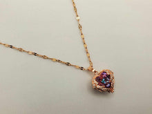 Load image into Gallery viewer, Elegant 18-Inch Rose Gold Heart Pendant Necklace: A Timeless Gift for Her